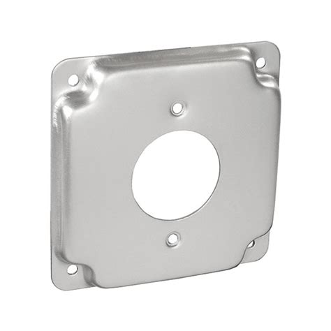 raised electrical box covers|4 square raised cover plate.